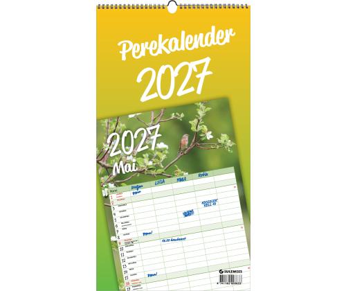Seinakalender "Perekalender" 225x420, spiraalköide, riputusaas 00363