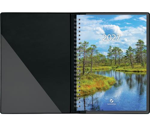 Raamatkalender BOSS A5 Nädal, horisontaal, spiraalköide plastkaaned (ROHELINE) 00032/40050