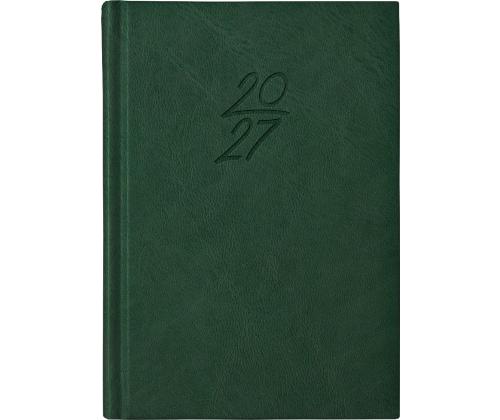 Raamatkalender Kalendermärkmik A6 PÄEV, kunstnahk (TUMEROHELINE) 00029/40083