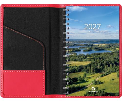 Kalendermärkmik Miniboss NÄDAL, spiraalköide, LUX kaaned (ROOSA) 00264/40116
