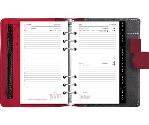 Time-Master kalender Compact A6 PÄEV, kunstnahk (TUMEPUNANE) 00601/40171