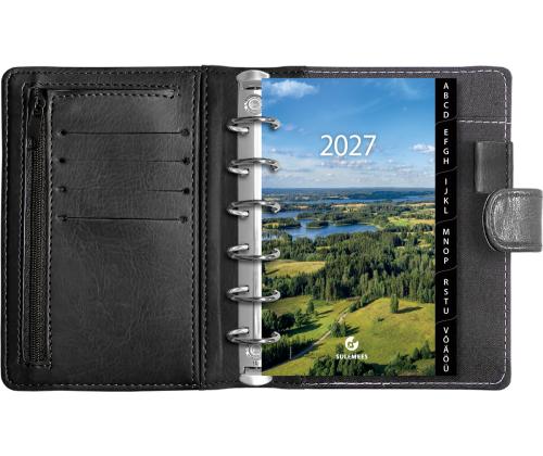 Time-Master kalender A7 NÄDAL, kunstnahk (MUST) 00725/40184