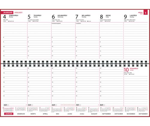 Lauakalender Classic mahuline, plastkaaned (TUMEPUNANE) 00301/40194
