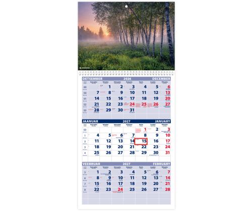 Seinakalender TRIO, avatud mõõt 297x630mm (PILT nr. 4) 00321/40222