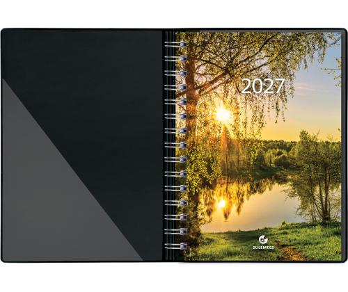 Raamatkalender Boss A5 PÄEV, spiraalköide, plastkaaned (TUMEROHELINE) 00038/40251
