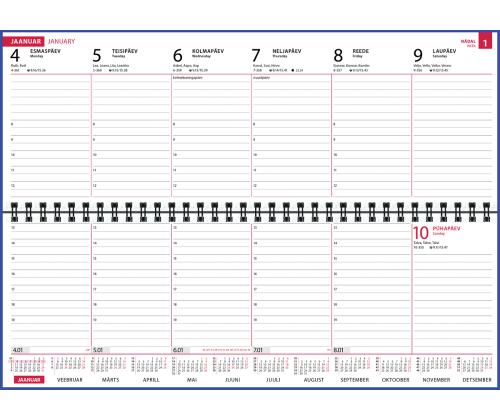 Lauakalender Classic plastkaaned sinine 00300/40426