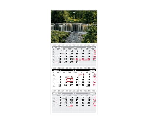 Seinakalender TRIO EXTRA, avatud mõõt 297x640mm (PILT nr. 6) 00319/40510