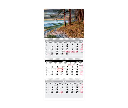 Seinakalender TRIO EXTRA, avatud mõõt 297x640mm (PILT nr. 13) 00319/40517