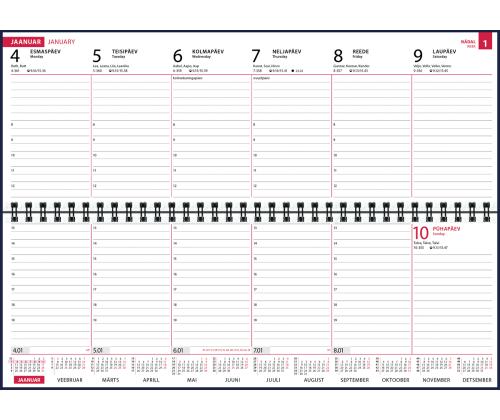 Lauakalender Classic LUX kaaned, kunstnahk (SININE) 00307/40626