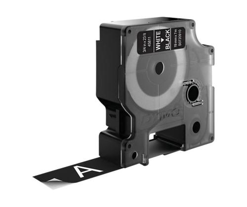 Kleepkirjalint/markeerimislint DYMO 45811 19mm valge/must analoog