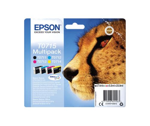 Tindikassett Epson T0715 Multipack CMYK komplekt D78/D120 DX4000/DX4050 DX5000/DX5050 DX6000/DX6050 DX7000F SX200/SX40