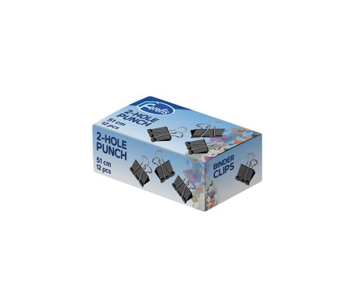 Paberiklamber 51mm must 12tk FOROFIS