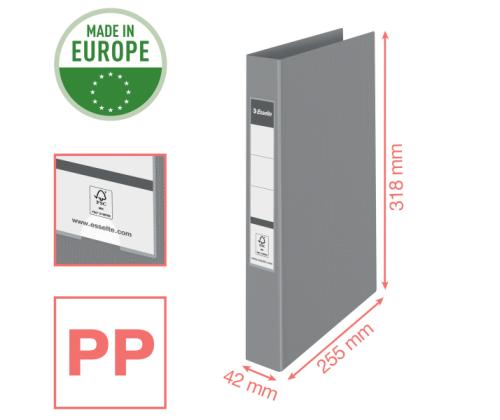 rõngaskaaned Esselte Colour´Ice A4 2R/25mm selg 42mm sinine	