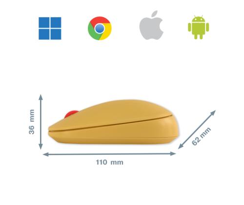 Arvutihiir juhtmeta LEITZ Cosy Warm kollane