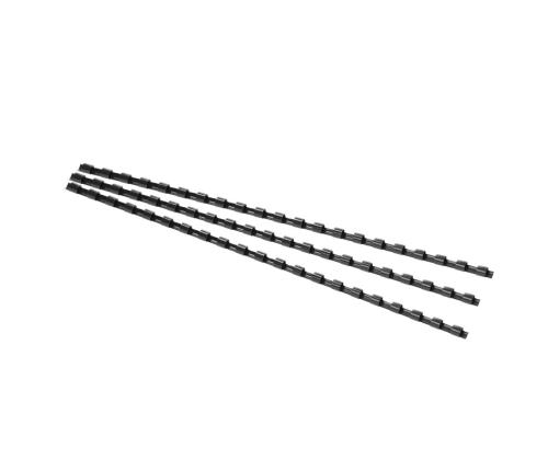Köitespiraal 6mm (kuni 25 lehte) plast 100 tk must
