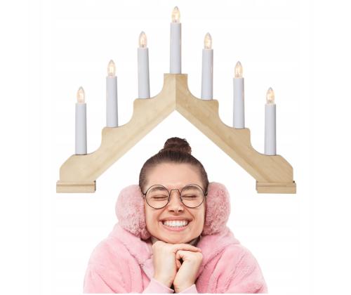 Advendi küünlajalg STAR TRADING naturaalne puit 1 tk