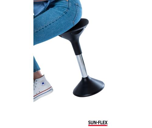 Aktiivtool SUN-FLEX Active 62-71cm, iste D-310mm, jalg D-290mm, kaal 5,6kg Black-must kangas, must jalg