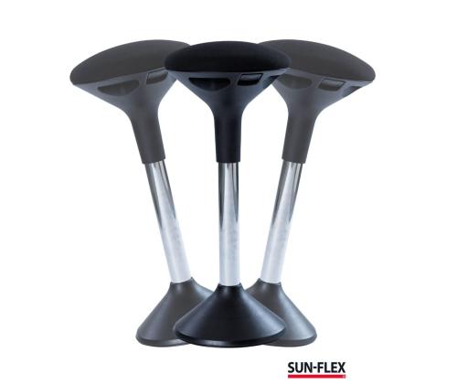 Aktiivtool SUN-FLEX Active 62-71cm, iste D-310mm, jalg D-290mm, kaal 5,6kg Black-must kangas, must jalg