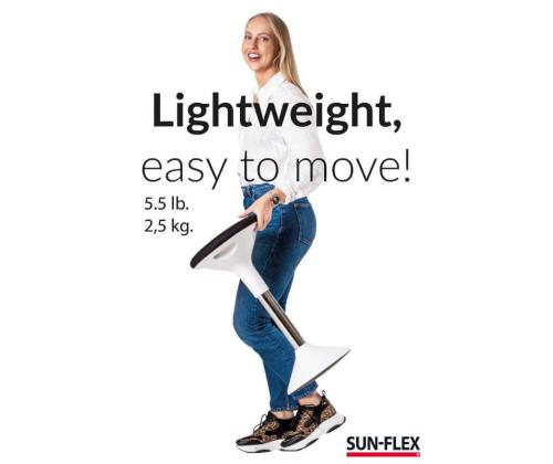 Aktiivtool SUN-FLEX Active 62-71cm, iste D-310mm, jalg D-290mm, kaal 5,6kg Black-must kangas, valge jalg