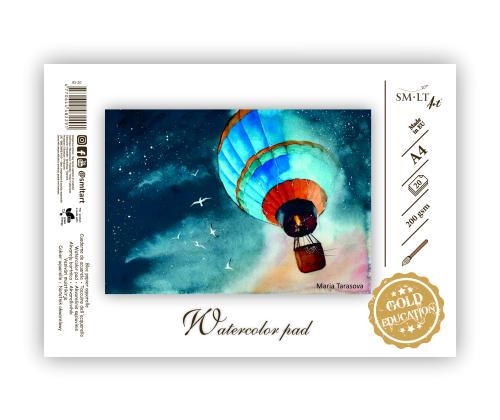 Akvarellpaber A3 200g Gold SMLT 20 lehte