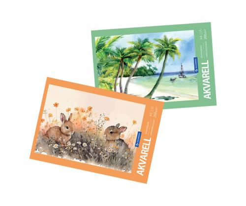 Akvarellplokk A4 200g naturaalne kreem 15 lehte