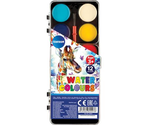 Akvarellvärvid CENTRUM Zoo  20mm x 12 värvi
