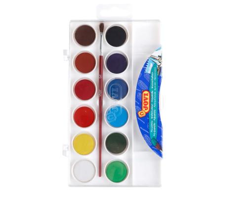 Akvarellvärvid JOVI 12 värvi +pintsel