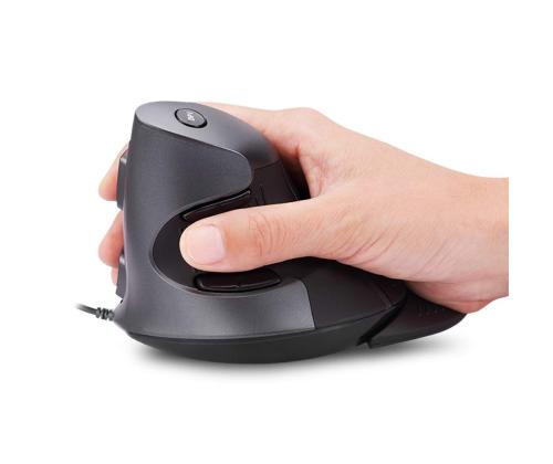 Arvutihiir ergonoomiline Delux XL vertikaalne juhtmeta must