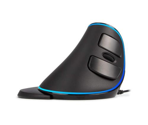 Arvutihiir ergonoomiline Delux XL vertikaalne juhtmeta must