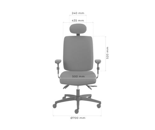 Arvutitoolkontoritool SIG peatoega kangas