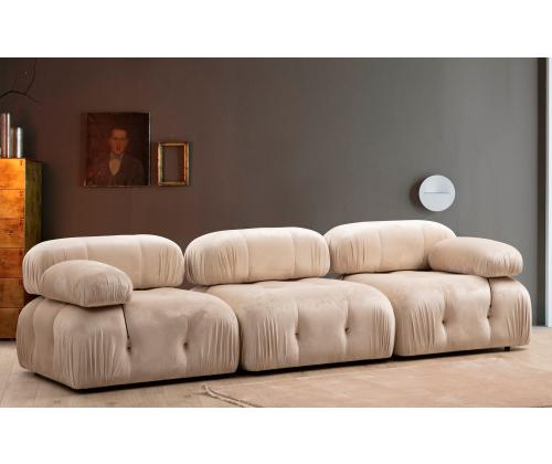 Bubble 3 Seater ( L1-O1-1R) - Velvet