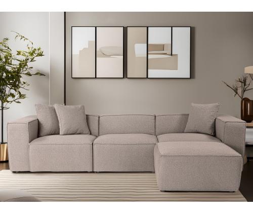 Lora (L1-O1-1R-POUFFE ) - Peach