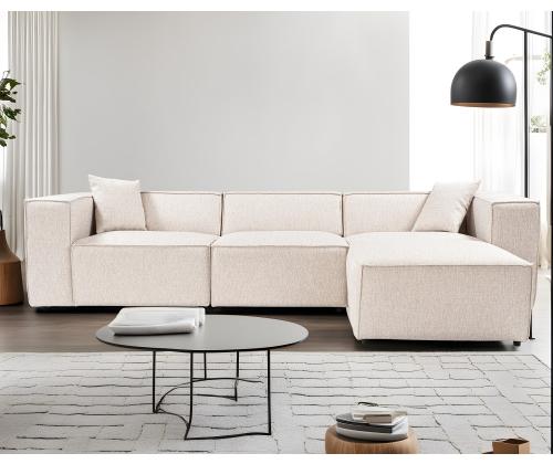 Lora (L1-O1-1R-POUFFE ) - Light Brown