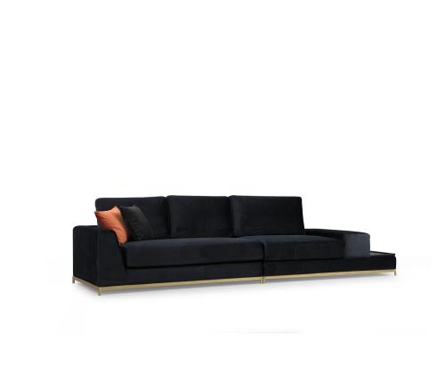 Line With Side Table - Black