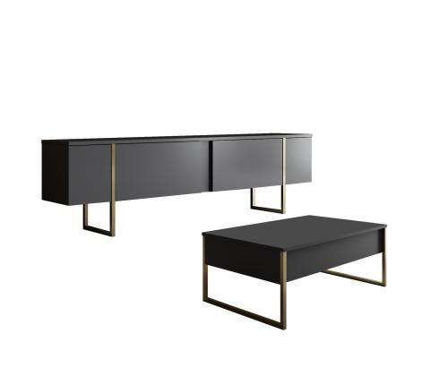 Luxe Set - Anthracite, Gold