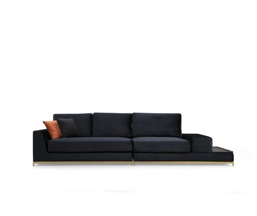 Line With Side Table - Black