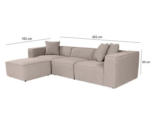 Lora (L1-O1-1R-POUFFE ) - Peach