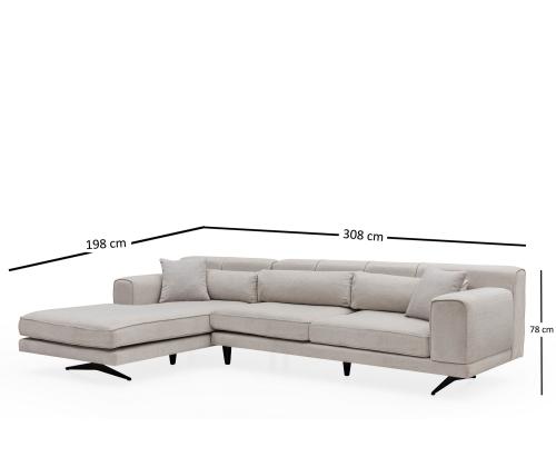 Jivago Corner Left (Chl-2R) - Beige