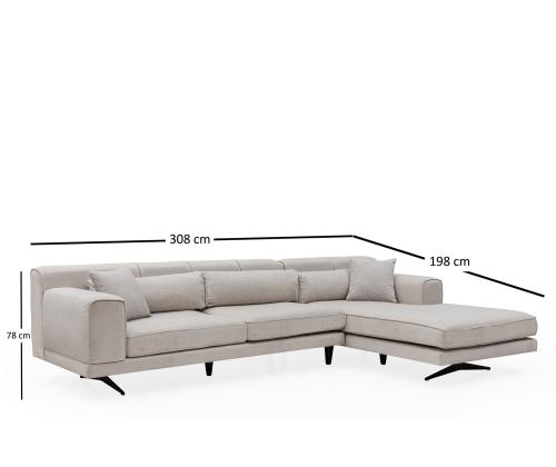 Jivago Corner Right (L2-Chl) - Beige