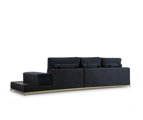 Line With Side Table - Black