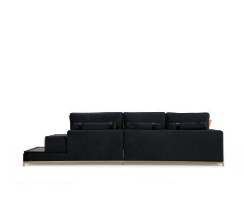 Line With Side Table - Black