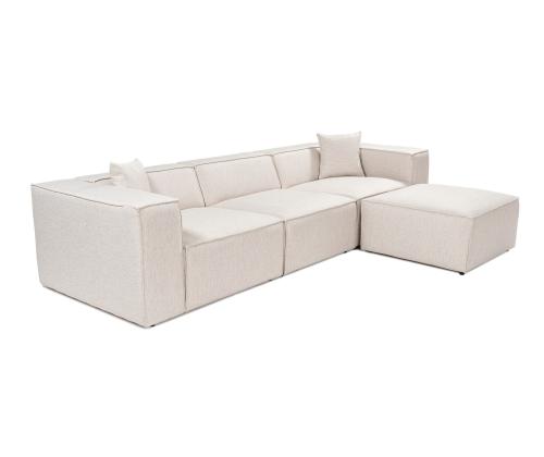 Lora (L1-O1-1R-POUFFE ) - Light Brown