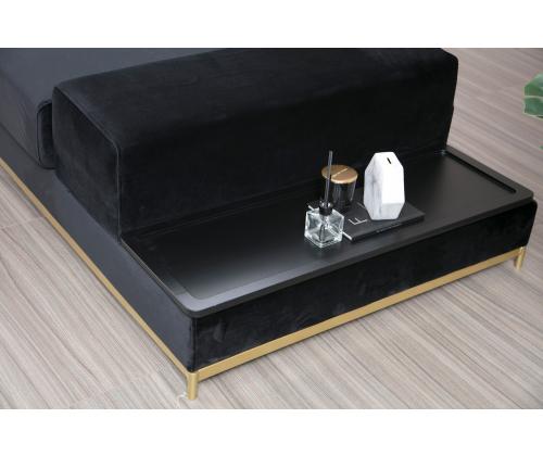 Line With Side Table - Black