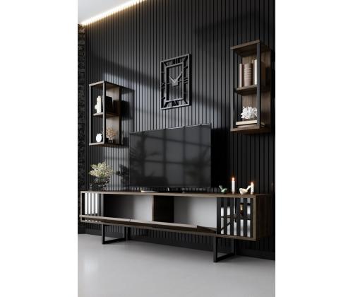 Chrome Line Set - Walnut, Black
