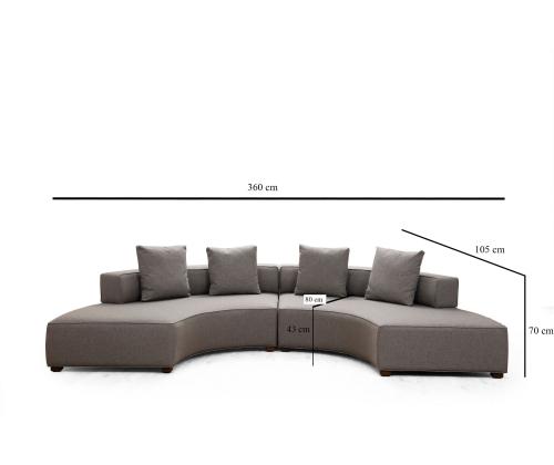 Gondol-2 (CHL-SOL-CHL-SAĞ) - Grey