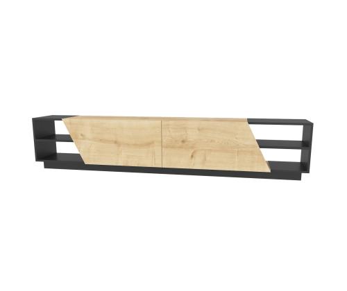 TV laud Rhodes - Anthracite, Oak