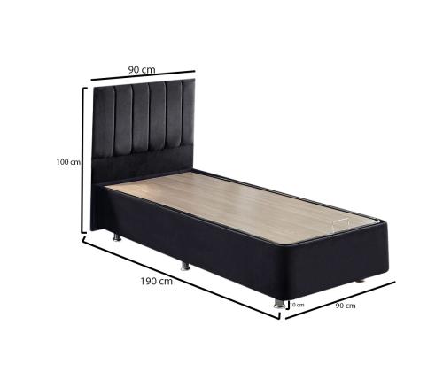 Ela Single - Black (90 x 190)