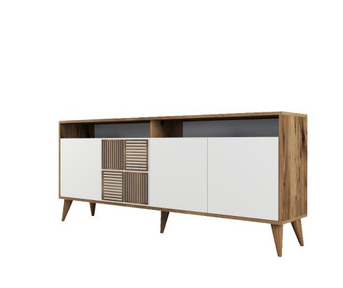 Milan 522 - Walnut, White