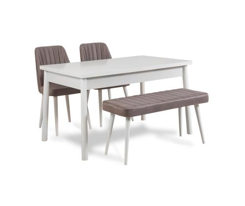 Mööblikomplekt toolid Costa White-Grey