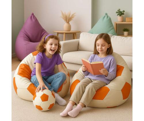 Football Small - Orange, White